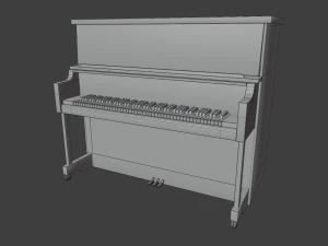 set pianoforte da chiesa 2 Modello 3D