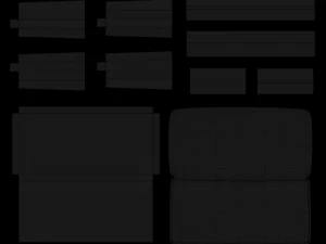 set pianoforte da chiesa 2 Modello 3D