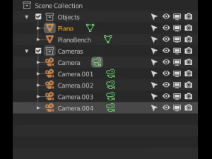 set pianoforte da chiesa 2 Modello 3D