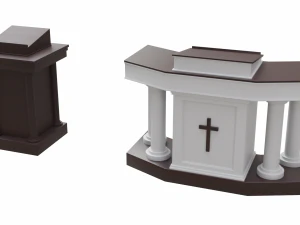 set podio della chiesa Modello 3D