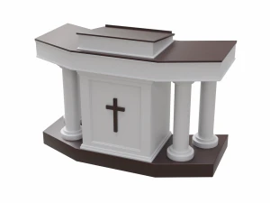 church podium set 3D Model