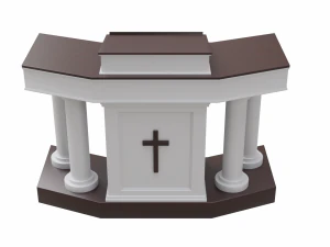 church podium set 3D Model