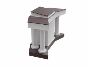 church podium set 3D Model