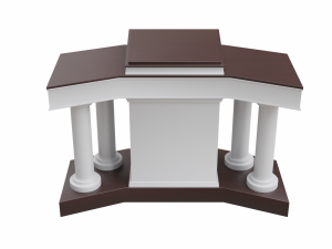 church podium set 3D 모델