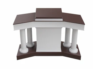 church podium set 3D Model