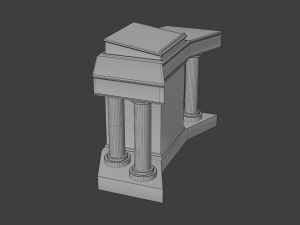 church podium set 3D 모델