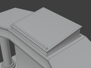 church podium set 3D 모델
