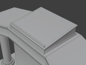 church podium set 3D Model