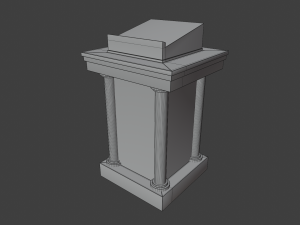 church podium set 3D 모델