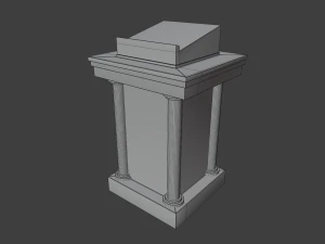 church podium set 3D Model