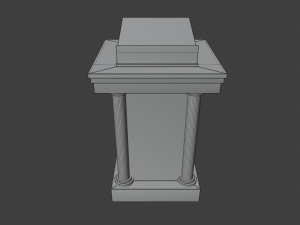 church podium set 3D 모델