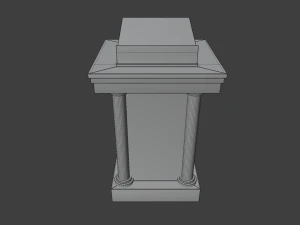 church podium set 3D Model