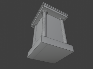 church podium set 3D 모델
