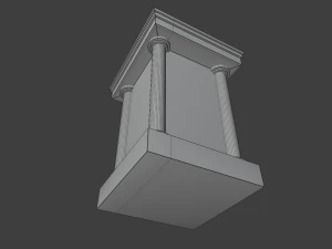 church podium set 3D Model