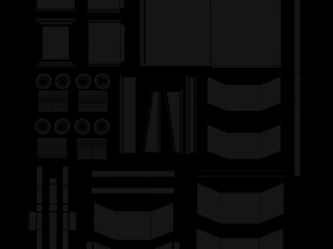 church podium set 3D 모델