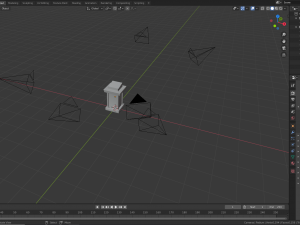 church podium set 3D 모델