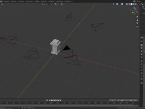 church podium set 3D Model