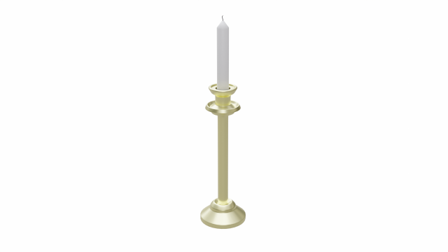 church candle 3D 模型 .c4d .max .obj .3ds .fbx .stl .blend 
