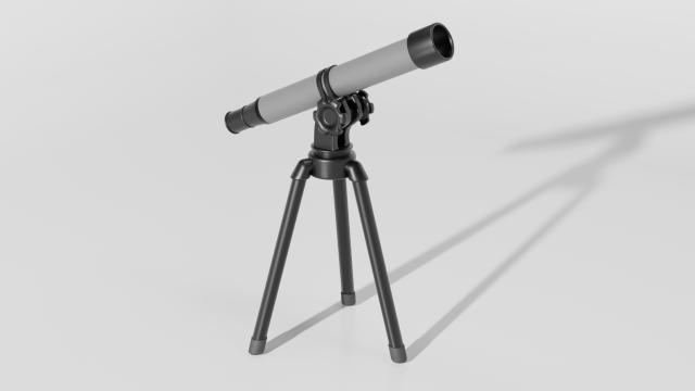 telescope 3D Model .c4d .max .obj .3ds .fbx .stl .blend 