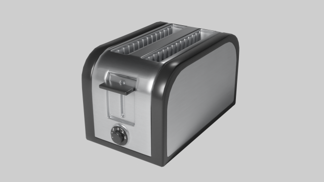 2-slice toaster 3D Model .c4d .max .obj .3ds .fbx .stl .blend 