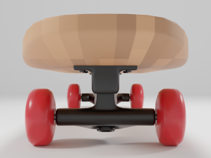 wooden skateboard 3D 模型