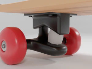 wooden skateboard 3D Model