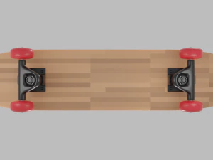 wooden skateboard 3D Model