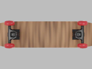 wooden skateboard 3D Model