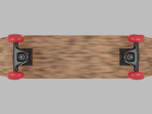 wooden skateboard 3D 模型