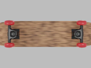 wooden skateboard 3D Model