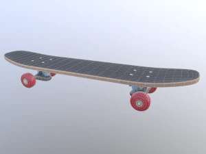 wooden skateboard 3D Model