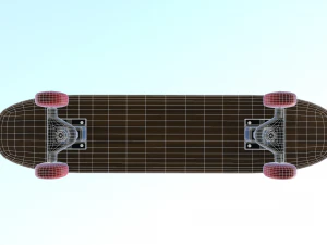 wooden skateboard 3D Model