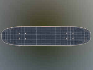 wooden skateboard 3D 模型