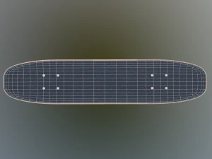 wooden skateboard 3D Model