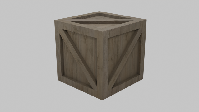 low poly wooden crate 3D Model .c4d .max .obj .3ds .fbx .stl .blend 