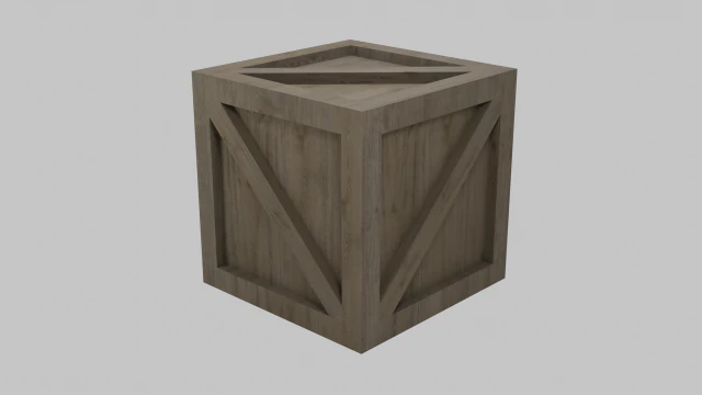 low poly wooden crate 3D Model .c4d .max .obj .3ds .fbx .stl .blend 