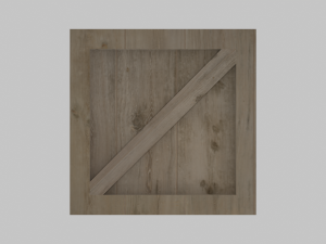 low poly wooden crate 3D Model