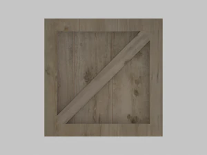 low poly wooden crate 3D Model
