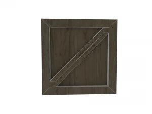 low poly wooden crate 3D Model