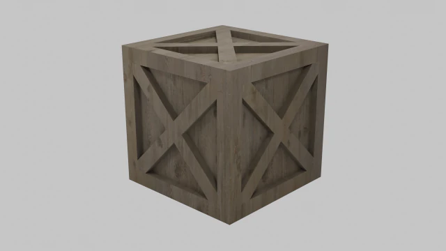low poly wooden crate 2 3D Model .c4d .max .obj .3ds .fbx .stl .blend 