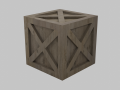 low poly wooden crate 2 3Dモデル