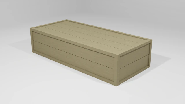 low poly wooden crate 3 3D Model .c4d .max .obj .3ds .fbx .stl .blend 