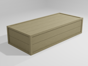 low poly wooden crate 3 3Dモデル
