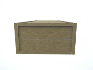 low poly wooden crate 3 3D Model