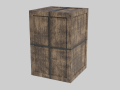 low poly wooden crate 4 3Dモデル
