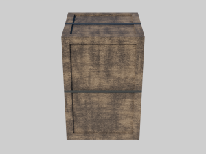 low poly wooden crate 4 3D मॉडल
