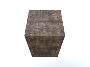 low poly wooden crate 4 3D मॉडल