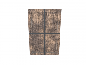 low poly wooden crate 4 3D मॉडल