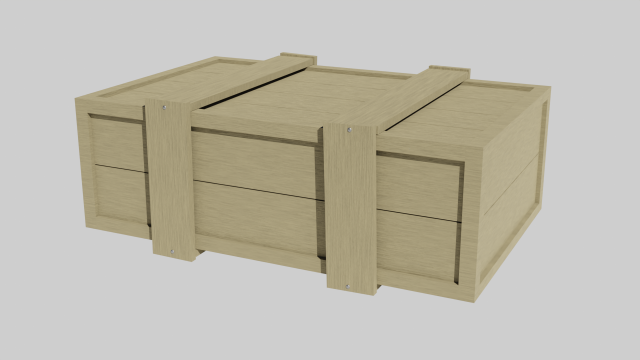 low poly wooden crate 5 3D Модель .c4d .max .obj .3ds .fbx .stl .blend 