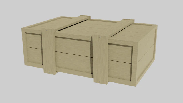low poly wooden crate 5 3D Model .c4d .max .obj .3ds .fbx .stl .blend 
